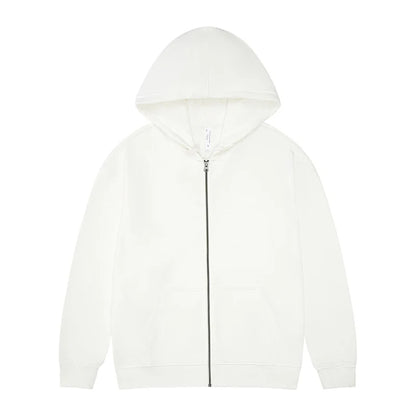 High Quality 330gsm 100% cotton Oversized Heavyweight Blank Zipper Hoodie Sweater Oversized Blank Zip Up Hoodie For Men