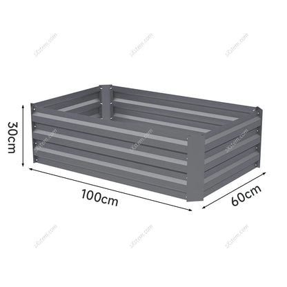 【Breeins】Metal Raised Garden Bed, Rectangle Raised Planter for Flowers Plants, Vegetables Herb