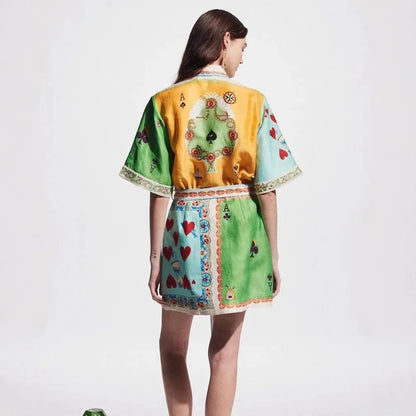Casual Fashion Floral Print Shirt Cardigan Elegant Versatile Dress Cross-Border Hot Sale Of The Season New Independent Station W