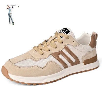 NEW Pigskin Leather Men Golf Sport Sneakers High Quality Male Golfer Athletic Training Shoes Spring Outdoor Walking Trainers