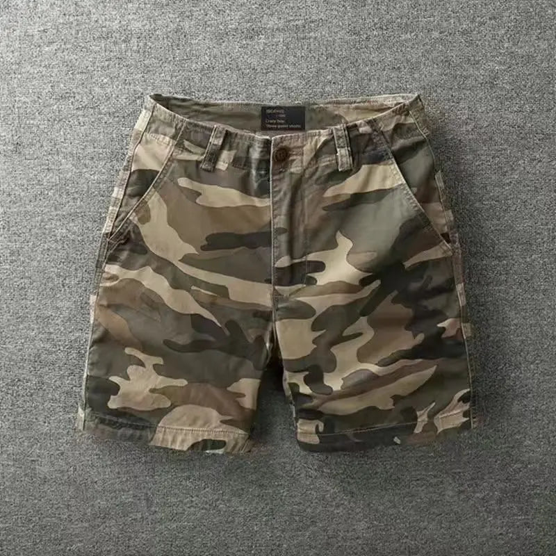 Mens Cargo Shorts Wide Streetwear 2024 Fashion Bermuda Short Pants for Men Strech Elastic Waist Front Pocket Distressed Designer