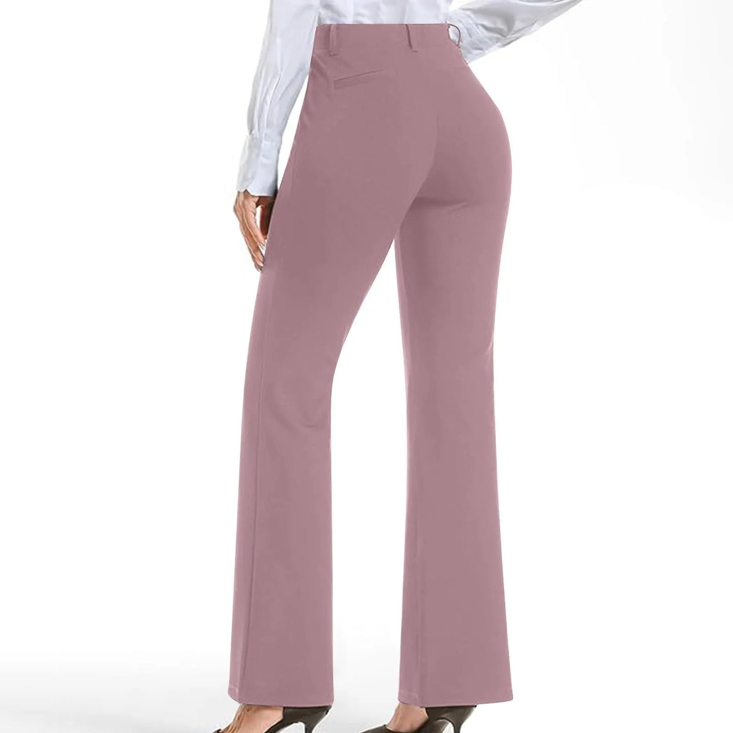 Women's Black Stretch Soft Cross Waist Flared Pants Yoga Casual Wide Leg Pants Sports Fitness Pants Women's Clothing