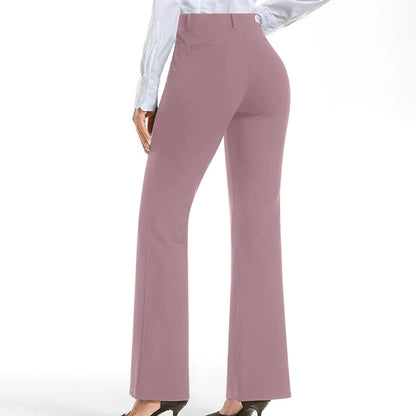 Women's Black Stretch Soft Cross Waist Flared Pants Yoga Casual Wide Leg Pants Sports Fitness Pants Women's Clothing