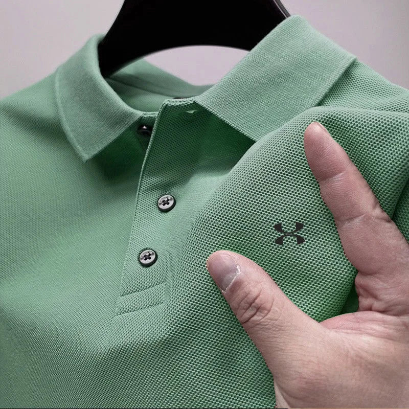 2025 Men's short sleeved breathable T-shirt, business casual polo shirt, original , comfortable clothing, new fashion, summer