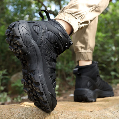 Men Boots 2024 New  Boots Outdoor Waterproof Casual Sneakers Working Men Ankle Boots Hiking Safety Shoes Mens Athletic