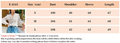 2025 Spring New Women's French White Shirt Splicing Lace Embroidery Design Ladies Shirt Long Sleeve Casual Holiday Beach Tops