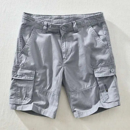 Men's Classic Cargo Stretch Short Summer Comfortable Cotton Causal Work Shorts Streetwear Five Point Pants with Multi-pockets