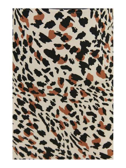 Trendyol TYZA Women's Plus Size Skirts Casual Woven Regular Daily Animal Print Plus Size Clothes Animal Print Skirt