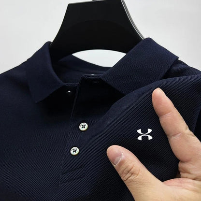2025 Men's short sleeved breathable T-shirt, business casual polo shirt, original , comfortable clothing, new fashion, summer