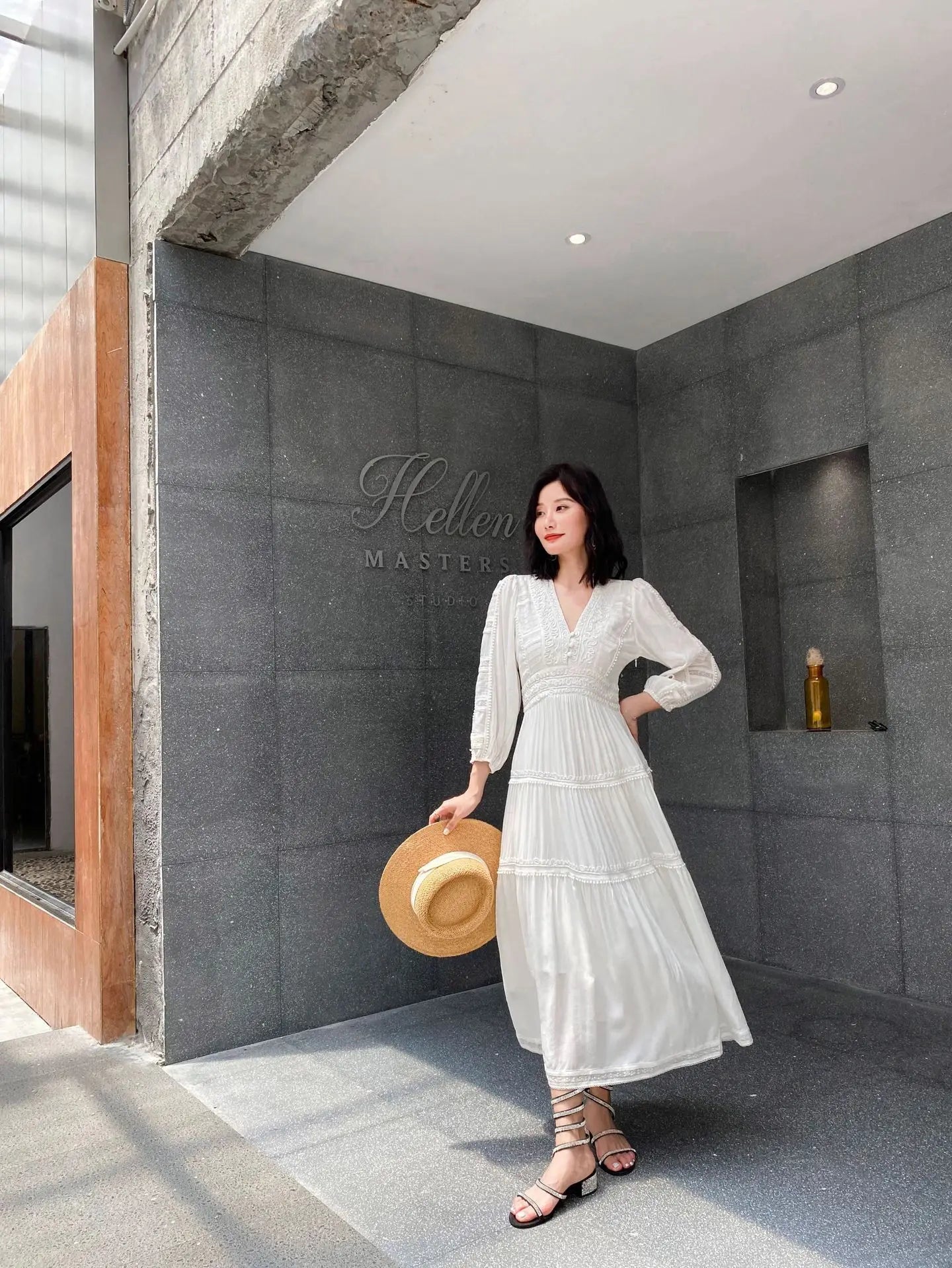 GypsyLady Elegant Vintage Chic Midi Dress Cotton White Boho Autumn Spring Holiday Women Long Sleeve Ladies Dresses Vestidos 2XXL