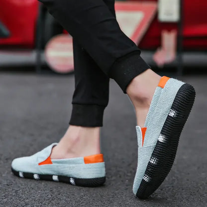 Men's Board Shoes Summer New Luxury Canvas Breathable Soft Sole Hiking Casual Fashion Trend Linen Lazy Fashion Brand Shoes