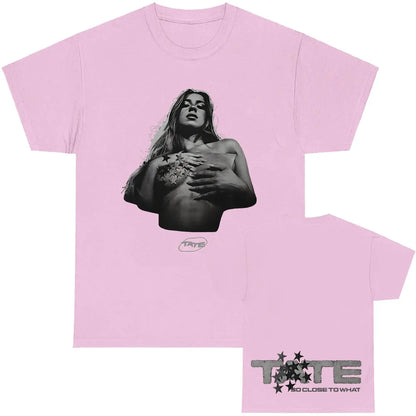 T Shirt Tate McRae So Close To What Tshirts 2025 New Album Singer Printing T-shirt Cotton Tees Summer Round Neck Mens Clothing