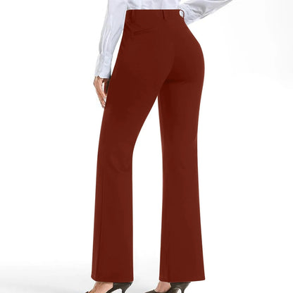 Women's Black Stretch Soft Cross Waist Flared Pants Yoga Casual Wide Leg Pants Sports Fitness Pants Women's Clothing