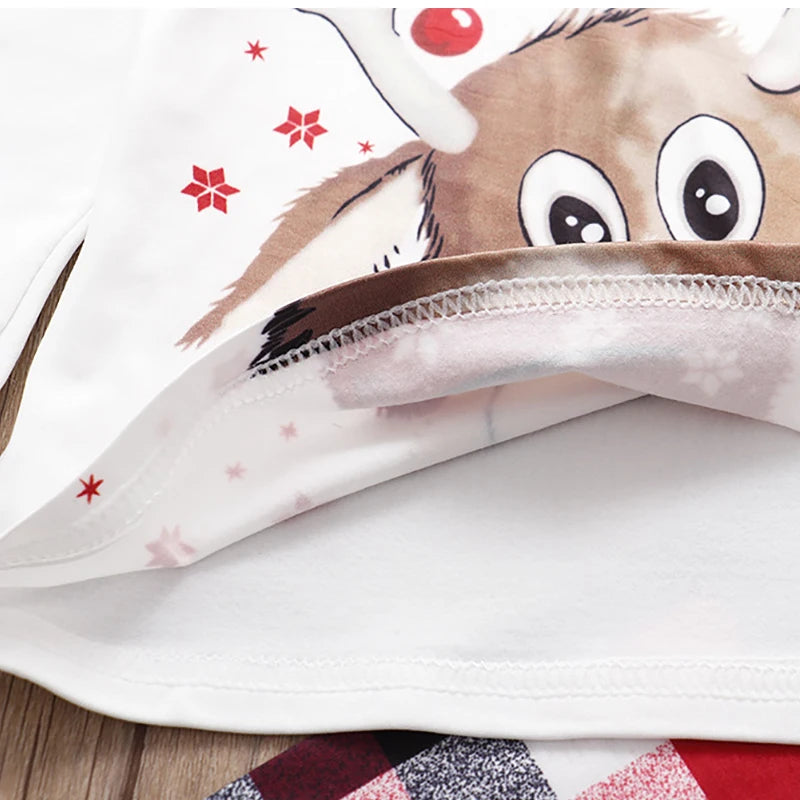 Family Christmas Pajamas Set Xmas Matching Deer Mother Daughter Father Son Clothes Adult Kid Sleepwear Baby Mommy And Me Pyjamas