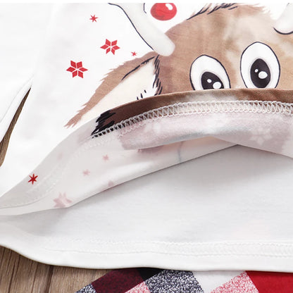 Family Christmas Pajamas Set Xmas Matching Deer Mother Daughter Father Son Clothes Adult Kid Sleepwear Baby Mommy And Me Pyjamas