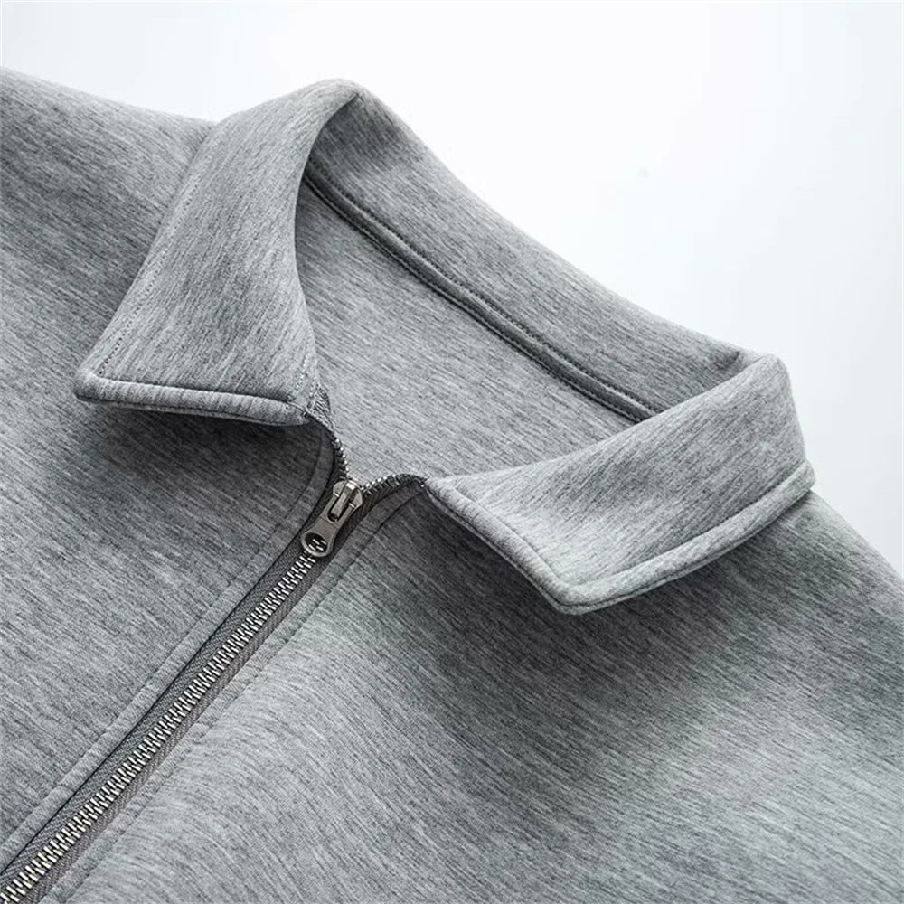 UNIZERA Women's Pilot Jacket with Collar Zipper Pocket Decoration Spring New Casual Women's Clothing