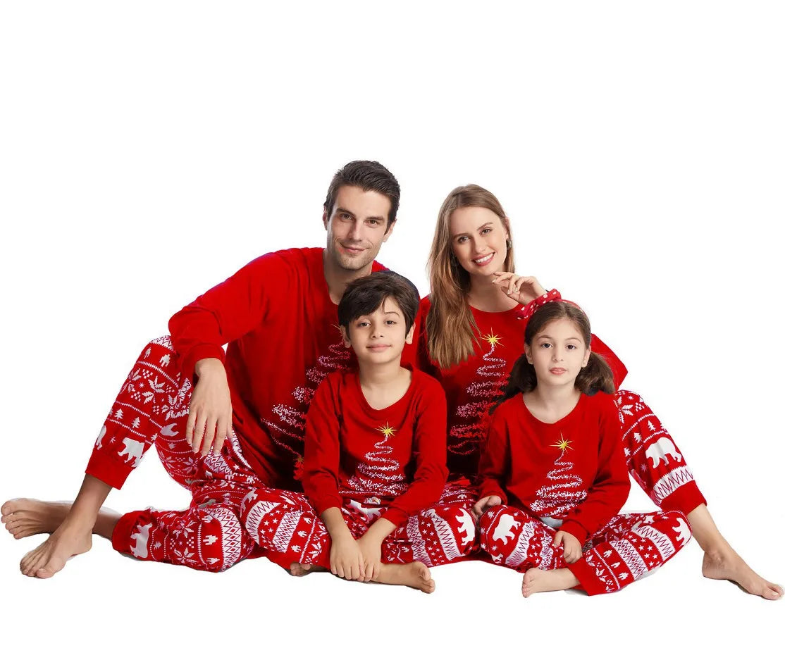 2025 New Family Christmas Outfits Mom Dad Kids Matching Pajamas Set Baby Dog Romper Soft Loose Clothing Sets Sleepwear Xmas Look