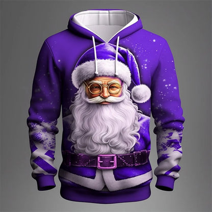 New Women's Pullover Hoodie Sweatshirt 3D Graphic Reindeer Casual Long Sleeve Hooded Regular Tops Wear Street Dailywear Clothing