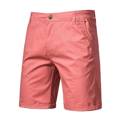 Men Summer Casual Business Shorts Soild Cotton Shorts For Man Elastic Waist Gym Running Shorts Sport Beach Shorts Male Clothes