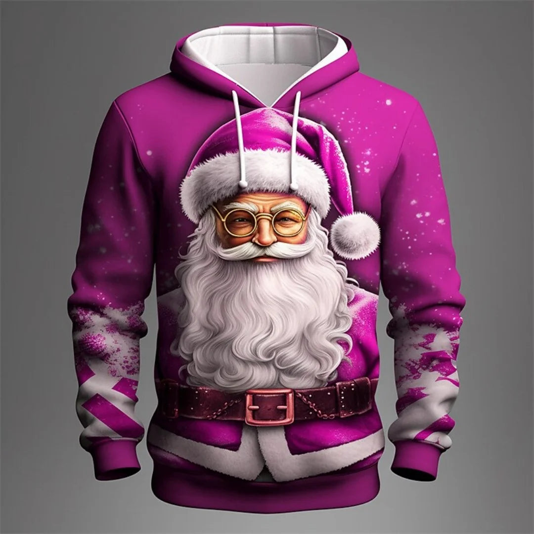 New Women's Pullover Hoodie Sweatshirt 3D Graphic Reindeer Casual Long Sleeve Hooded Regular Tops Wear Street Dailywear Clothing