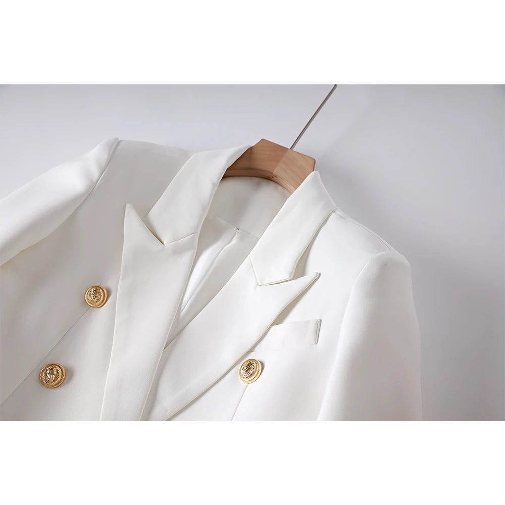 Businesss Lady White Blazer Suits Slim Design Formal Office Women 2Pcs Skirt Sets Elegant Top Quality