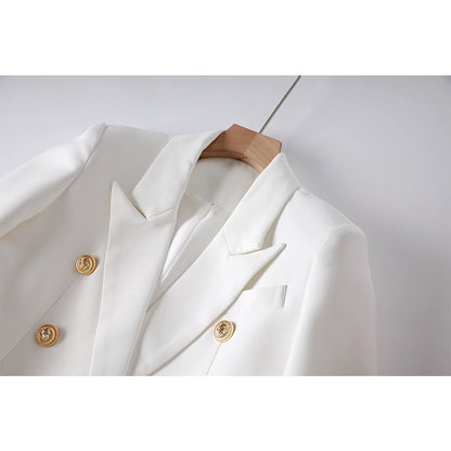 Businesss Lady White Blazer Suits Slim Design Formal Office Women 2Pcs Skirt Sets Elegant Top Quality