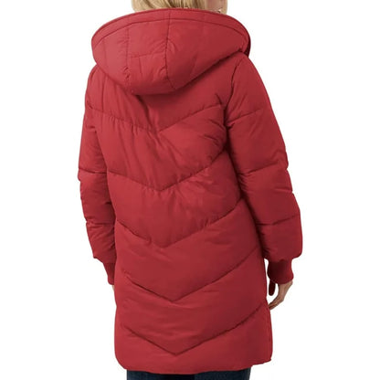 Womens Winter Warm Coats Sherpa Fleece Lined Long Hooded Puffer Jacket