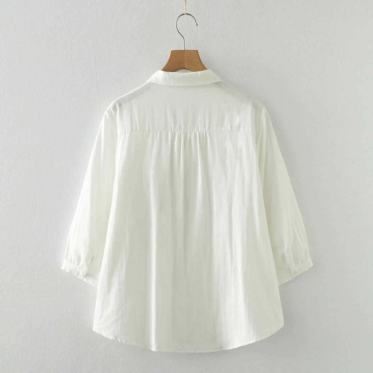 Women's clothing summer 2025 novelty short sleeve lapel white embroidery shirts and blouses stylish stylish women's blouse
