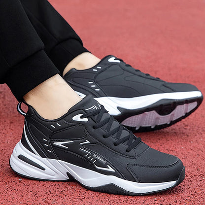 Mens Sports Shoes Fashion High-quality Outdoor Breathable Running Shoes 2024 New Luxury Design Leather Casual Flat Mens Sneakers
