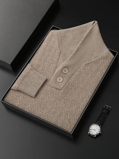 Yoyoselect Men Autumn Winter Sweater 100% Cashmere Luxury Pullover V Neck Thick Warm Casual Smart Jumpers Quality Knitwear Tops