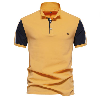 2024 New Summer Patchwork Polo Shirt For Men Brand Quality Short Sleeve Baseball Mens Polos