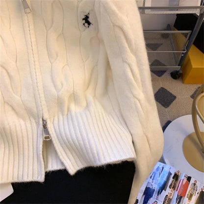 2025 New Fashion Autumn Winter Sweater Women Jacket Long Sleeves Loose Knitted Cardigan Coat Female Warm Outerwear Ladies Tops