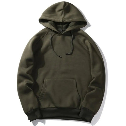 Dark Grey Hoodie Men Sweatshirt Autumn Winter Clothes Pure Color Y2k Pullover Top Boy Version Trend Loose Fleece Coat Oversized