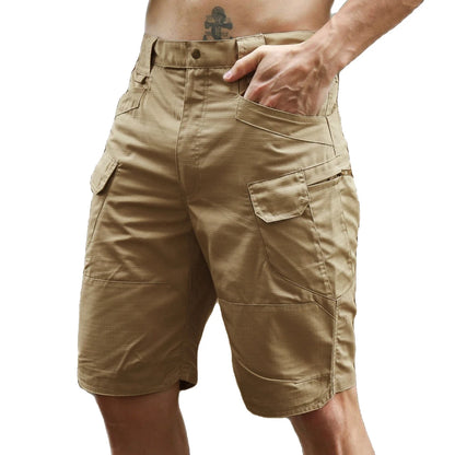 Summer Men Cargo Shorts Tactical Short Pants Waterproof Quick Dry Multi-pocket Shorts Men's Outdoor Clothes Hunting Fishing