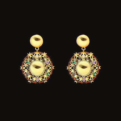 New 24k Gold Plated Cubic Zirconia Dubai Jewelry Set Leaf Design Bridal Necklace Earring