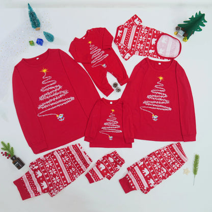 2025 New Family Christmas Outfits Mom Dad Kids Matching Pajamas Set Baby Dog Romper Soft Loose Clothing Sets Sleepwear Xmas Look