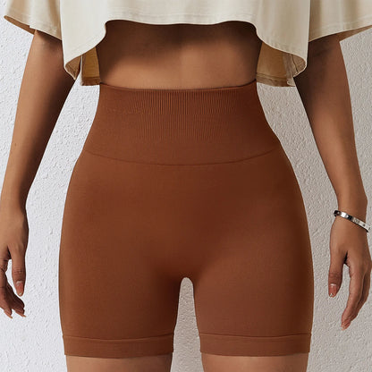 Seamless Yoga Shorts Women Fitness Shorts Running Cycling Shorts Breathable Sports Leggings High Waist Summer Workout Gym Shorts