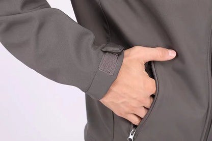 Men's Autumn Winter SoftShell Fleece Waterproof Jackets Male Hood Coats Fishing Hiking Camping Climbing Skiing Pants Trousers