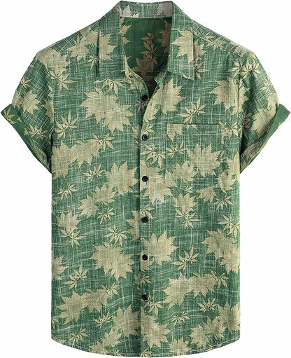 Summer Men's Hawaiian Shirt Casual Floral shirt Short sleeve single breasted beach tropical fashion oversized shirt