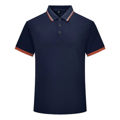 Men Training Polo New Cool Polo Shirt Luxury striped collar short sleeved T-shirt Fashionable patchwork sport casual tops summer