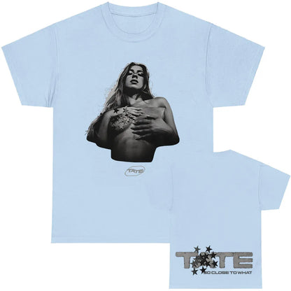 T Shirt Tate McRae So Close To What Tshirts 2025 New Album Singer Printing T-shirt Cotton Tees Summer Round Neck Mens Clothing