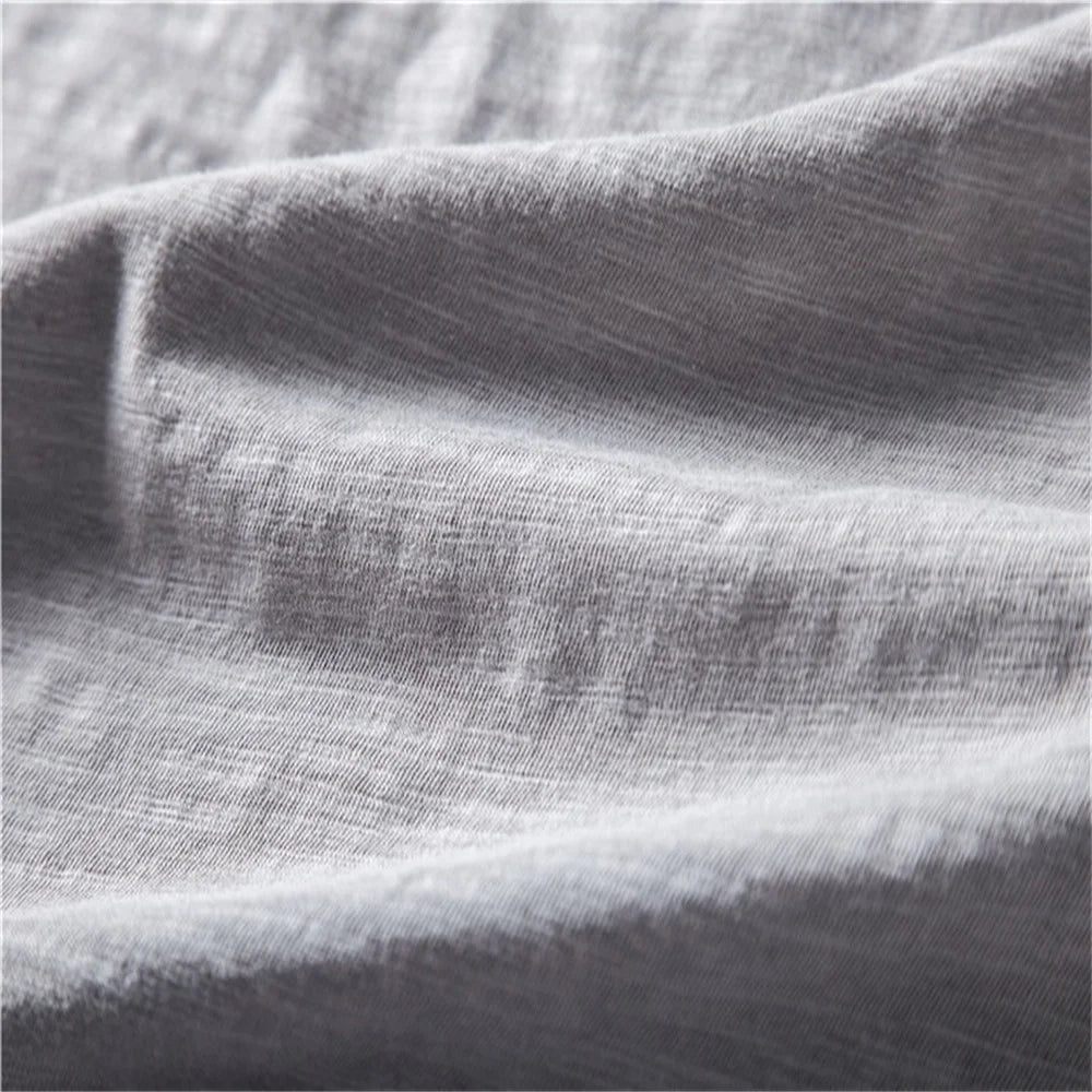2021 New Summer V-neck T-shirt Men 100% Combed Cotton Solid Short Sleeve T Shirt Men Fitness Undershirt Male Tops Tees