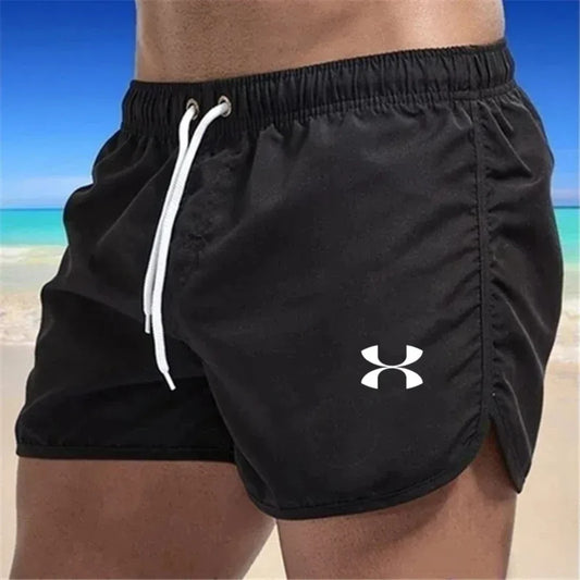 Summer men's fashion beach shorts men's and women's brand Hawaiian surfing swimming trunks fitness running sports shorts