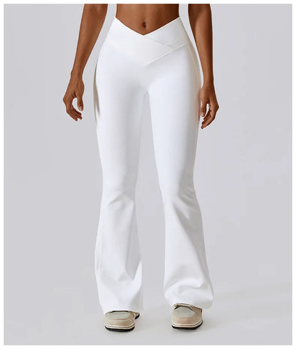 Flare Leggings Yoga Pants Women High Waist Wide Leg Pants Women Gym Workout Fitness Sports Flared Pant Latin Dance Trousers
