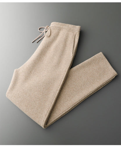 MVLYFLRT Men's Merino Wool Knitted Suit Half Height Zipper Cardigan Long Pants Tracksuit Fashionable Casual Wear 24592431