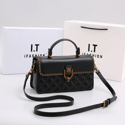 Ladies' handbag diamond grid bag 2024 new autumn and winter high-end small square bag designer crossbody shoulder bag