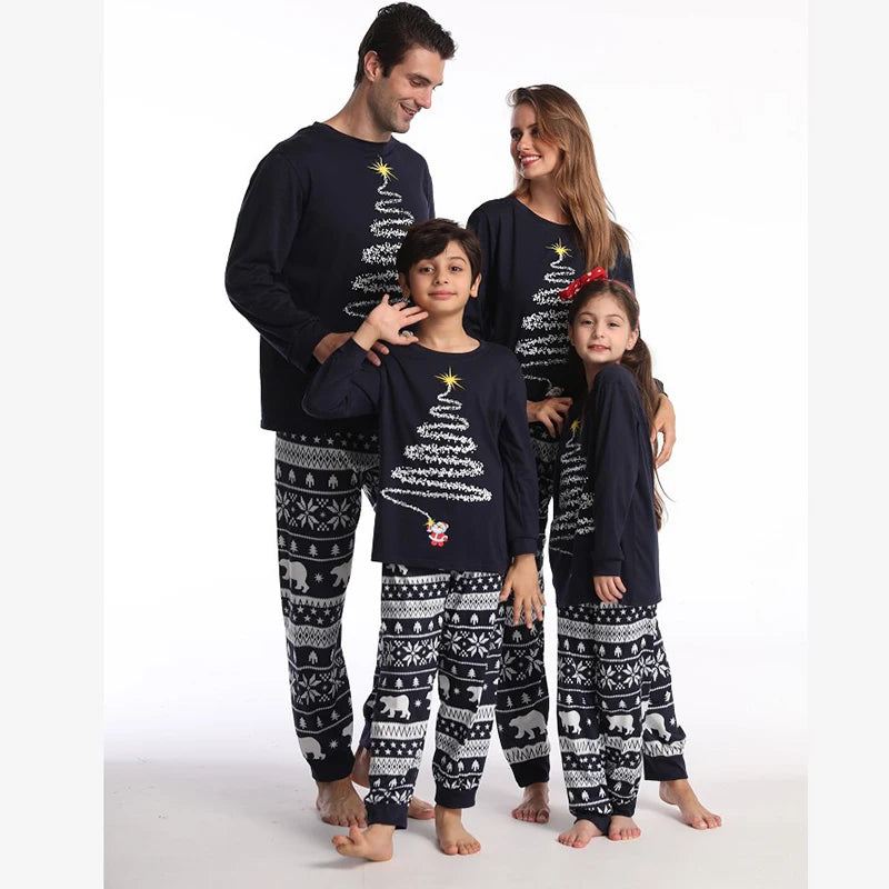 Family Matching Outfits Red Christmas Pajamas Sets Father Mother Daughter And Son Pajamas Family Children Clothing