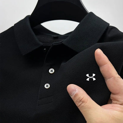 2025 Men's short sleeved breathable T-shirt, business casual polo shirt, original , comfortable clothing, new fashion, summer
