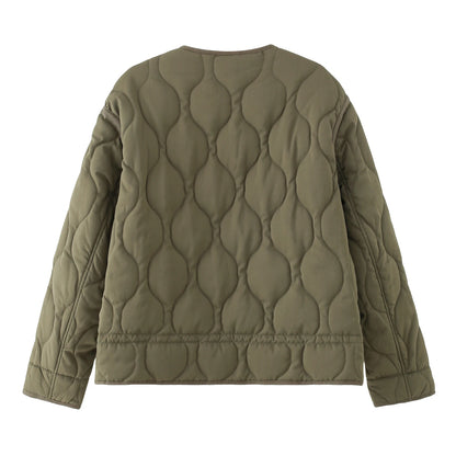 2025 New Autumn Women's Jackets Fashion Loose O-neck Thick Warm Elegant Women's Coats Personality Versatile Youth Outerwear