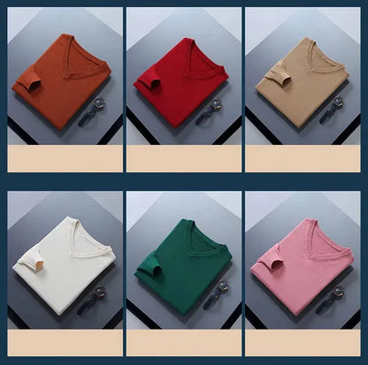 Super Cashmere Sweater Men Thick Pullover Autumn Winter Warm Classic V-neck Clothes Male Jumper Jersey Hombre Pull Homme 4XL